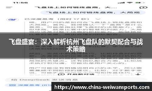 飞盘盛宴：深入解析杭州飞盘队的默契配合与战术策略